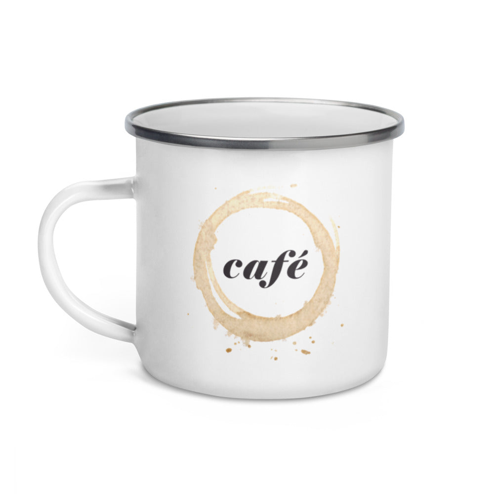 Cafe + Bindrune Enamel Camping Mug