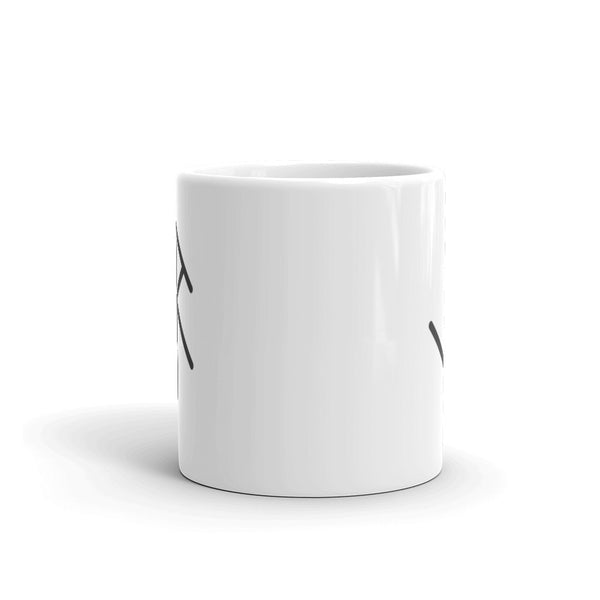 Bindrune white glossy mug