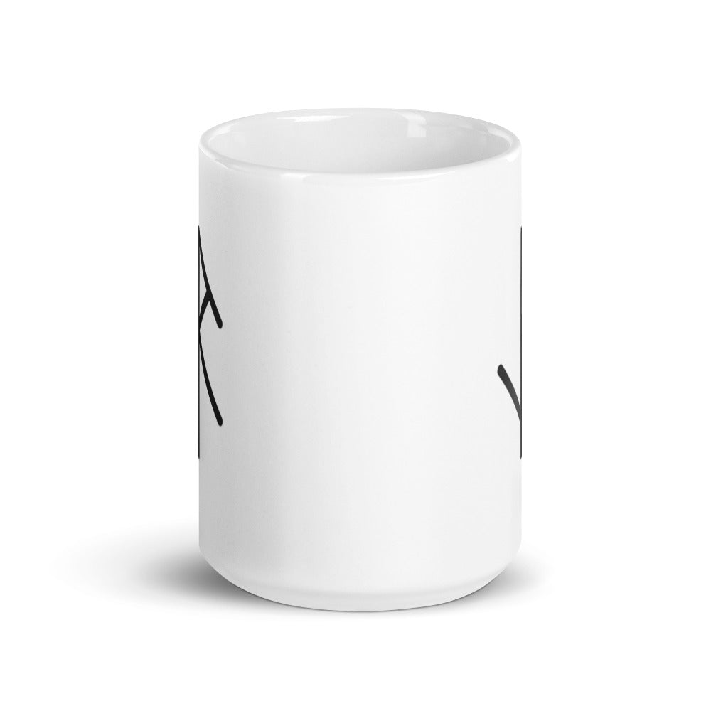 Bindrune white glossy mug